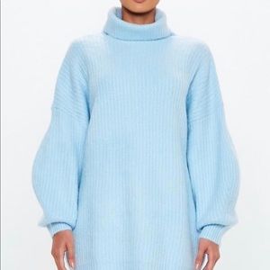 Light Blue Sweater Dress